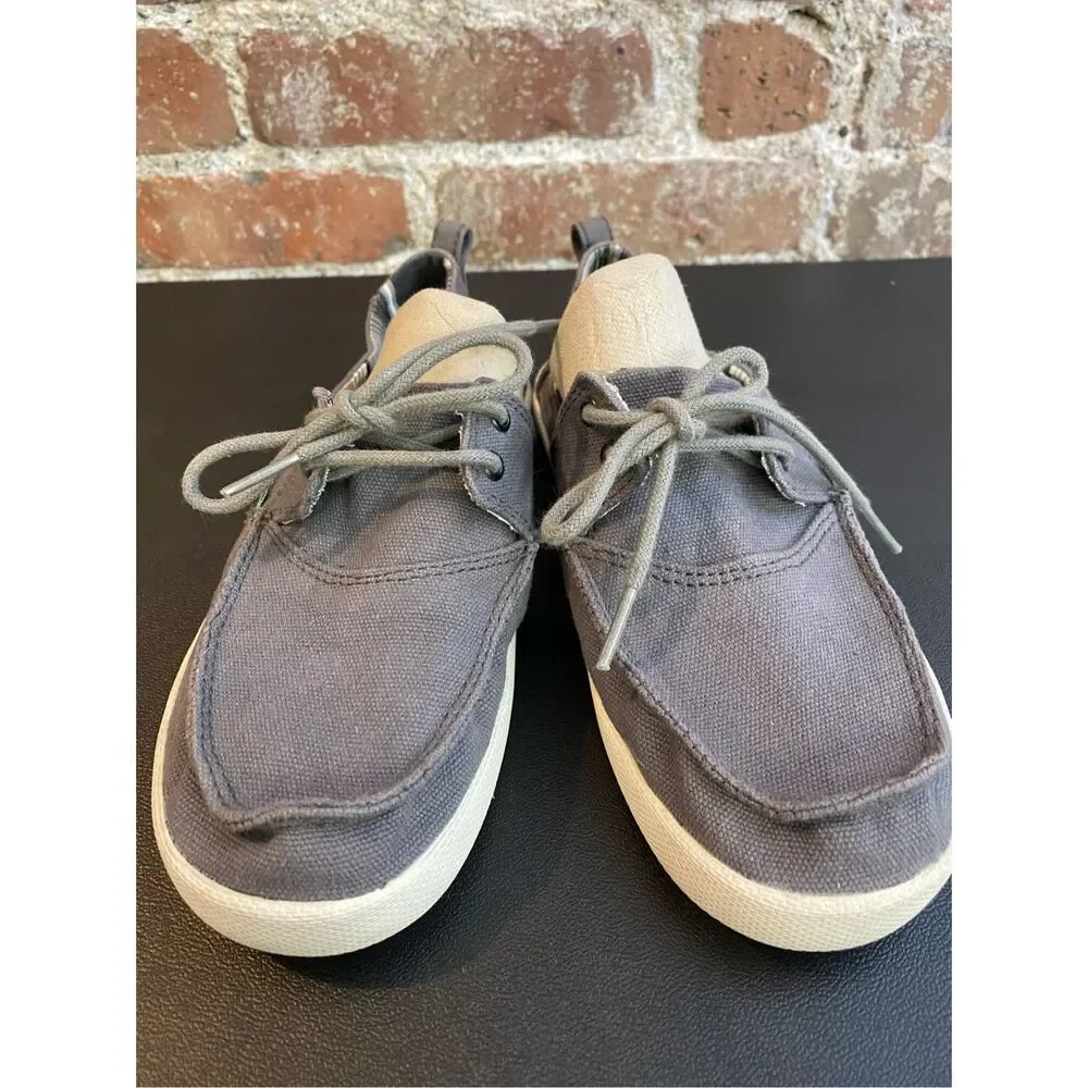 Sanuk Kids Size 3 Gray Loafer Boat Shoe